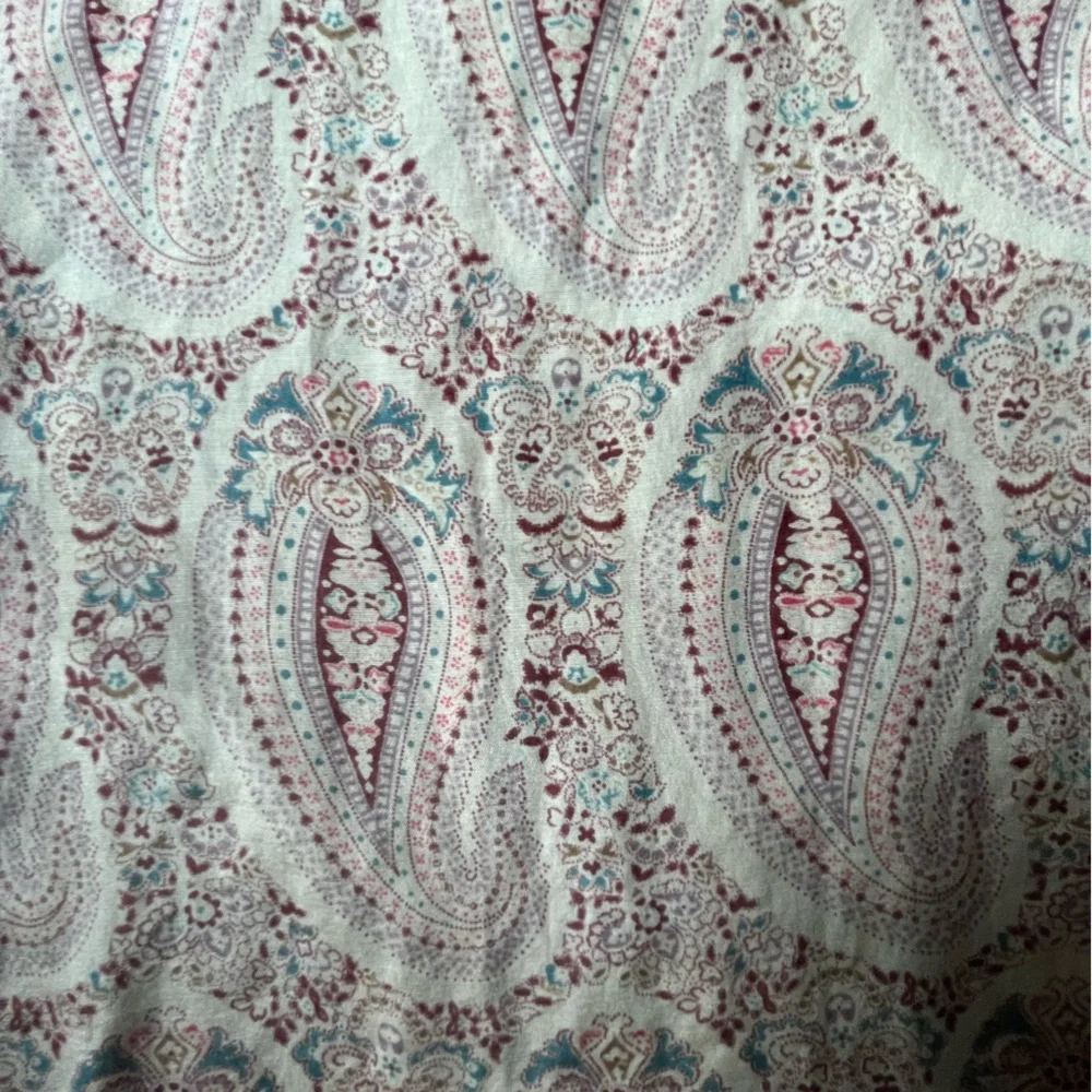 J. Crew Silk Cotton Paisley Button‎ Down Women’s Sz 8 Western 70’s Boho Farm